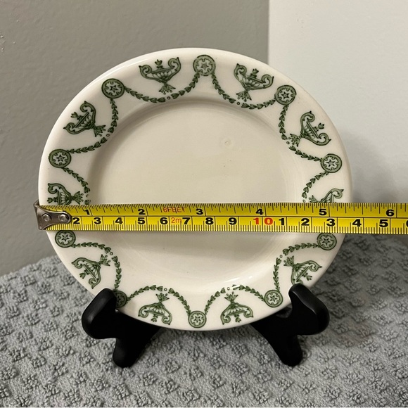 St Elmo Syracuse China Green Garland & Urn Ceramic Bread Plate 5 1/2 inch - Picture 6 of 7